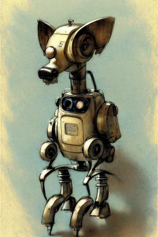 Image similar to (((((1950s retro robot dog . muted colors.))))) by Jean-Baptiste Monge !!!!!!!!!!!!!!!!!!!!!!!!!!!