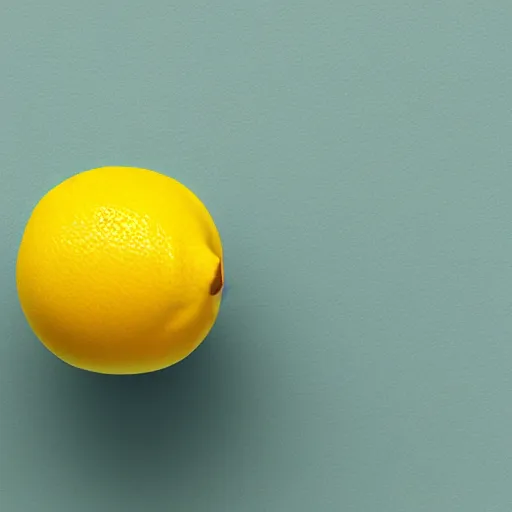 Image similar to a high quality render of a low poly lemon,