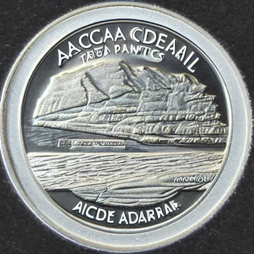 Prompt: acadia national park, commemorative quarter