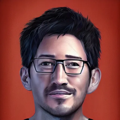 Image similar to markiplier in a dark dungeon digital painting art