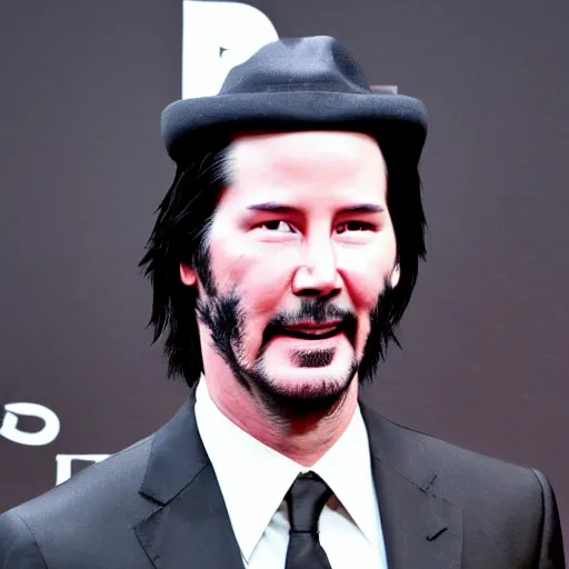 Image similar to keanu reeves dressed as kujo jotaro, highly detailed, high quality, hd, 4 k, 8 k, canon 3 0 0 mm, professional photographer, 4 0 mp, lifelike, top - rated, award winning, realistic, sharp, no blur, edited, corrected, trending