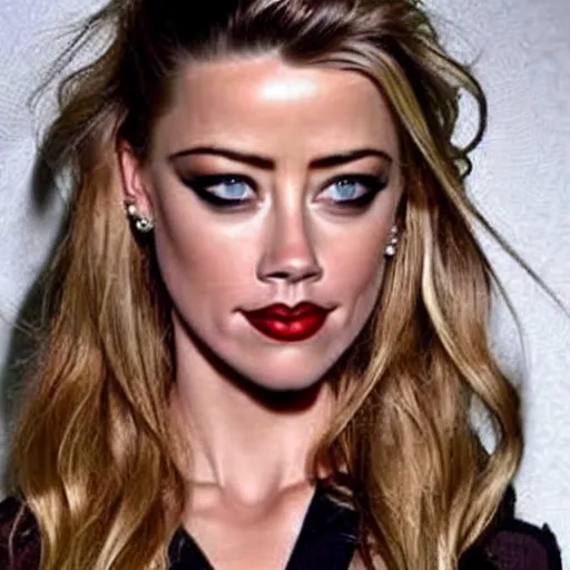 Image similar to a [ gourd ] carved shaped to look like ( amber heard ) face hybrid intercross