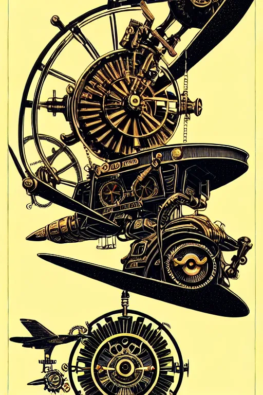 Image similar to steampunk gyroscope flying machine, high details, intricately detailed, by vincent di fate, inking, 3 color screen print, masterpiece, trending on artstation,, sharp, details, hyper - detailed, hd, 4 k, 8 k