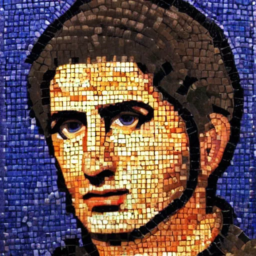 Image similar to portrait of bachir gemayel as a byzantine mosaic, perfect face, perfect eyes, very detailed, very realistic, elegant, top art, renowed artwork