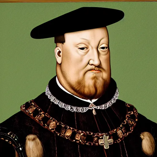 Image similar to modern photo portrait of henry viii