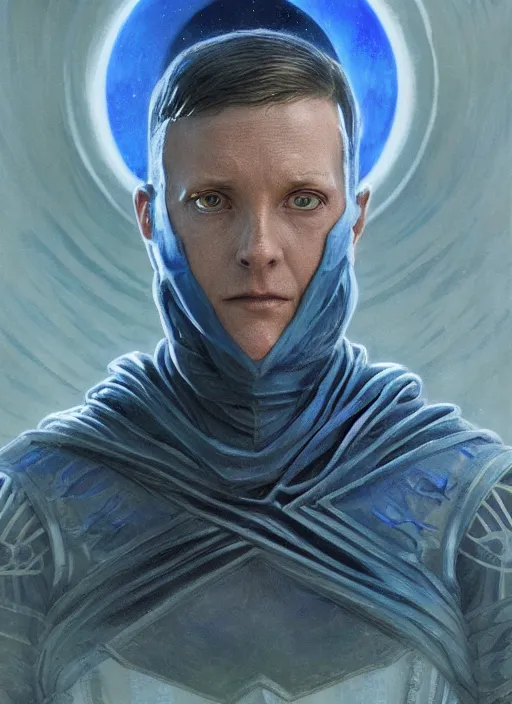 Prompt: artstation concept of paul atreides as Dune concept art, translucent skin, bio skin, blue eyes, symmetrical face, fantasy science, science background, sci-fi, hyperdetailed, artstation trending, world renowned artists, worth1000.com, historic artworks society, antique renewel, cgsociety, by greg rutkowski, by Gustave Dore, Deviantart