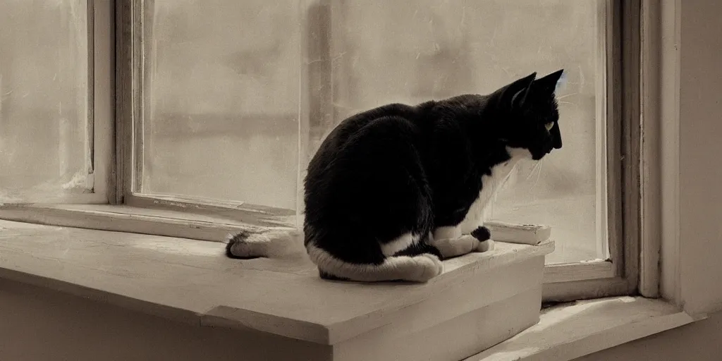 Image similar to cat on a windowsill. elegant