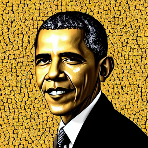 Prompt: portrait of barack obama made from blooming hop flower, his face is made from hop, detailed plant portrait, ambient light