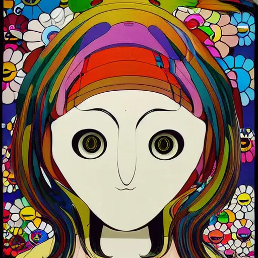 Image similar to a surreal portrait of a girl by takashi murakami