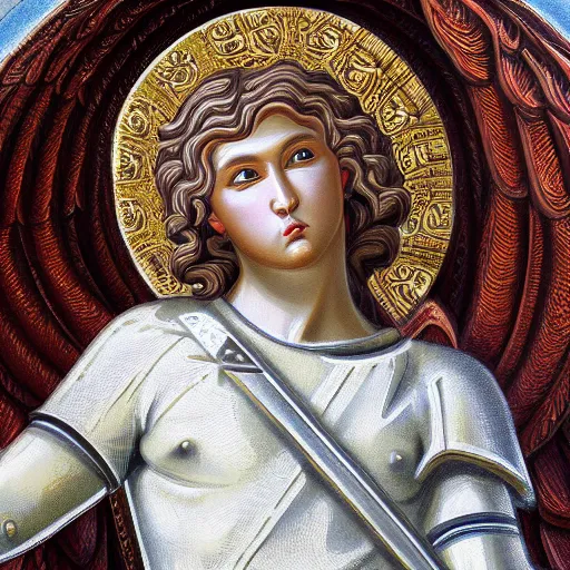 Image similar to archangel michael, intricate, photorealistic