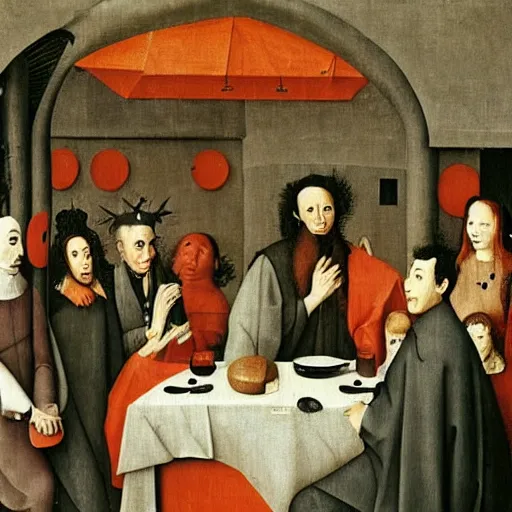 Image similar to Seinfeld by Hieronymous Bosch