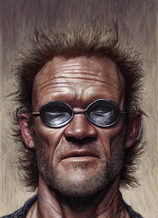 Prompt: Michael Rooker from Slither (2006), intricate, elegant, highly detailed, centered, digital painting, artstation, concept art, smooth, sharp focus, illustration, artgerm, donato giancola, Joseph Christian Leyendecker, WLOP, Artgerm