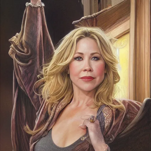 Image similar to Christina Applegate, by Mark Brooks, by Donato Giancola, by Fiona Stephenson, by Yoann Lossel
