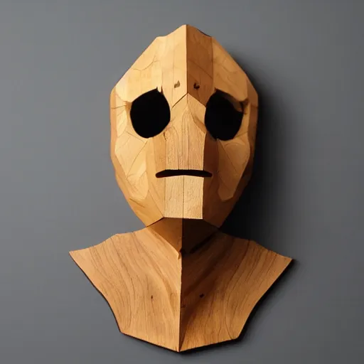 Image similar to hive mind wooden mask