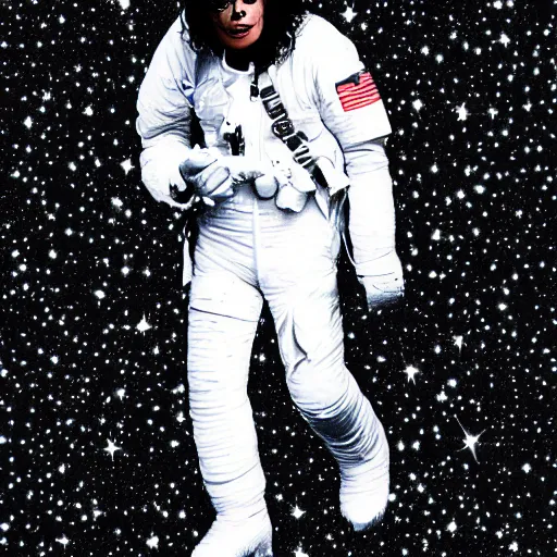 Prompt: michael jackson moonwalking on the moon, detailed digital art