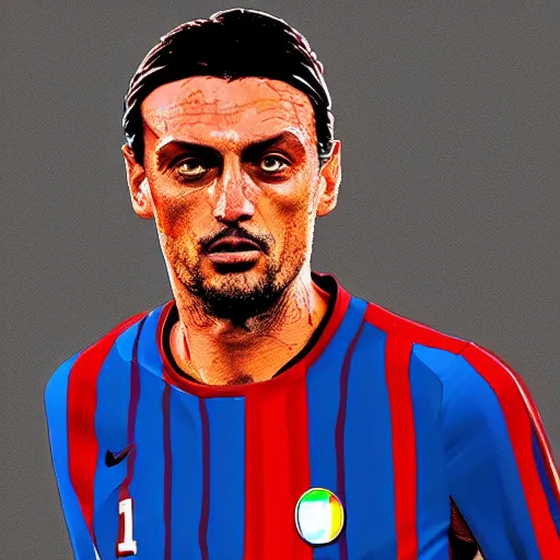 Image similar to paolo maldini italia, digital art