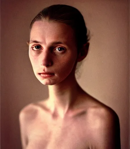 Image similar to a high quality, high detail, portrait photography of a beautiful girl by annie leibovitz and cig harvey, zdzisław beksinski