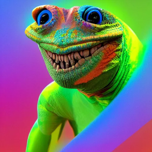 Prompt: digital art of Jim Carrey disguised as a chameleon, artstation,8k, detailed,hd,hq,award winning art