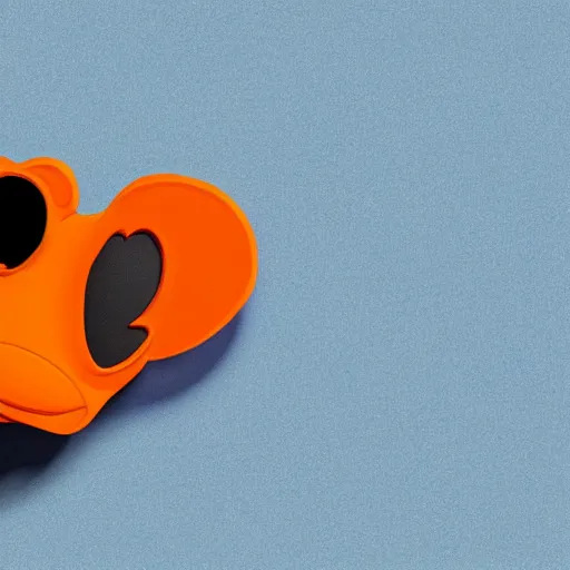 Prompt: orange keyhole character in the style of pixar