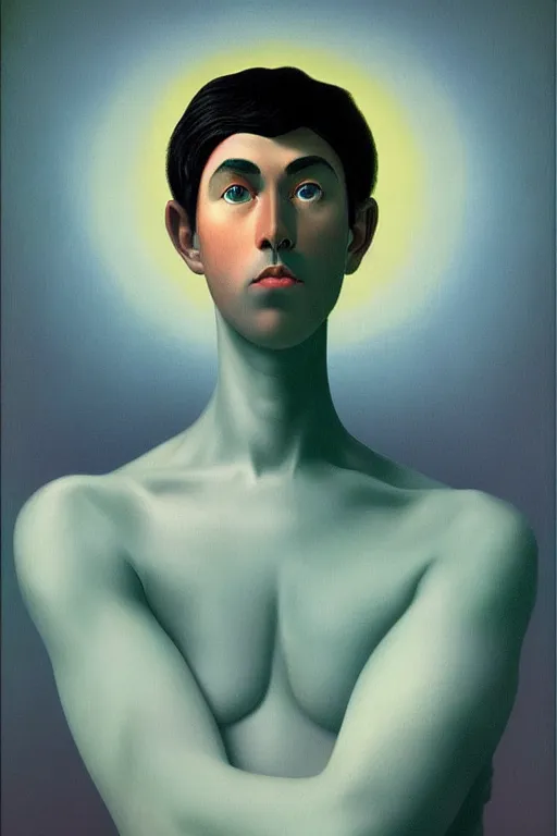 Image similar to night elf portrait by rene magritte, intricate, sharp focus, illustration, highly detailed, digital painting, concept art, masterpiece