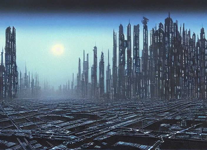 Prompt: neuromancer, matte painting, peter elson