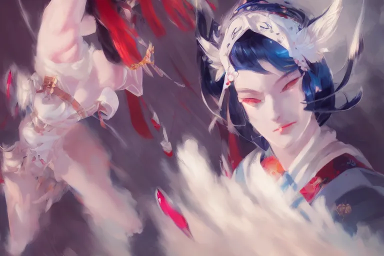 Image similar to Onmyoji detailed art, artstation, by WLOP, by BuChuo Liu