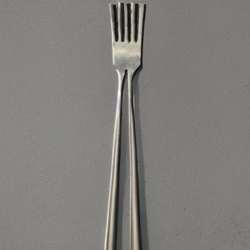 Prompt: a sculpture of a fork