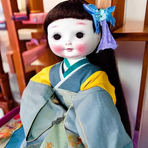 Prompt: a doll from japan