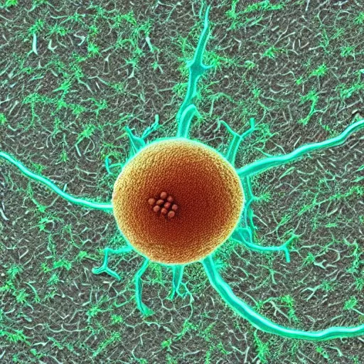 Image similar to human itch mite, coloured scanning electron micrograph