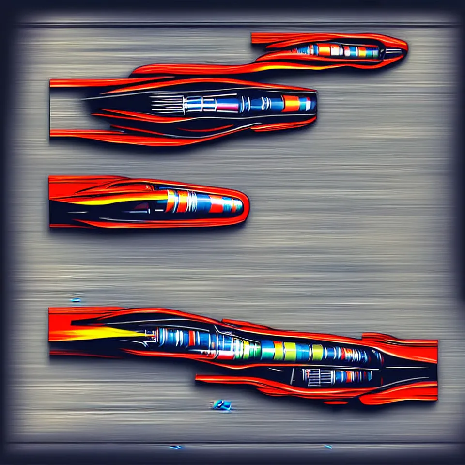 Prompt: top view of a oil painting car racing poster