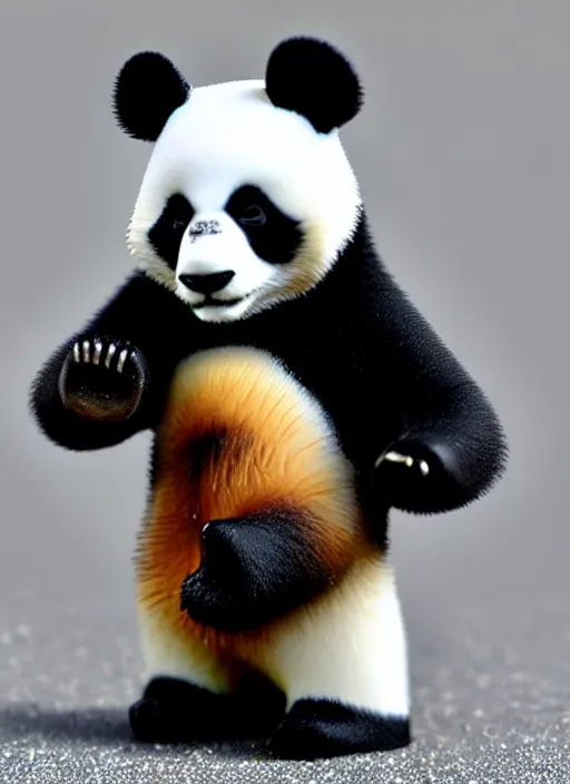 Image similar to 80mm resin detailed miniature of panda, Product Introduction Photos, 4K, Full body, simple background