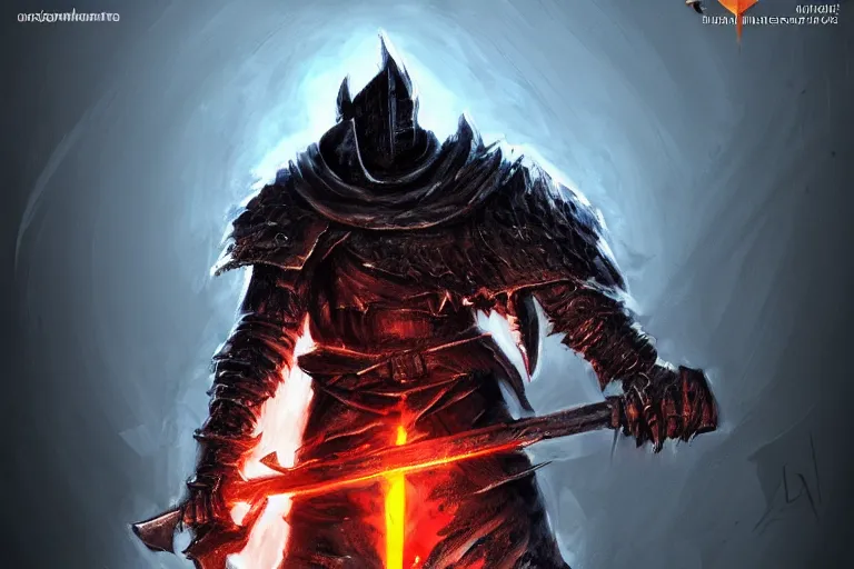 Prompt: dark souls knight holding a crowbar, concept art, artstation
