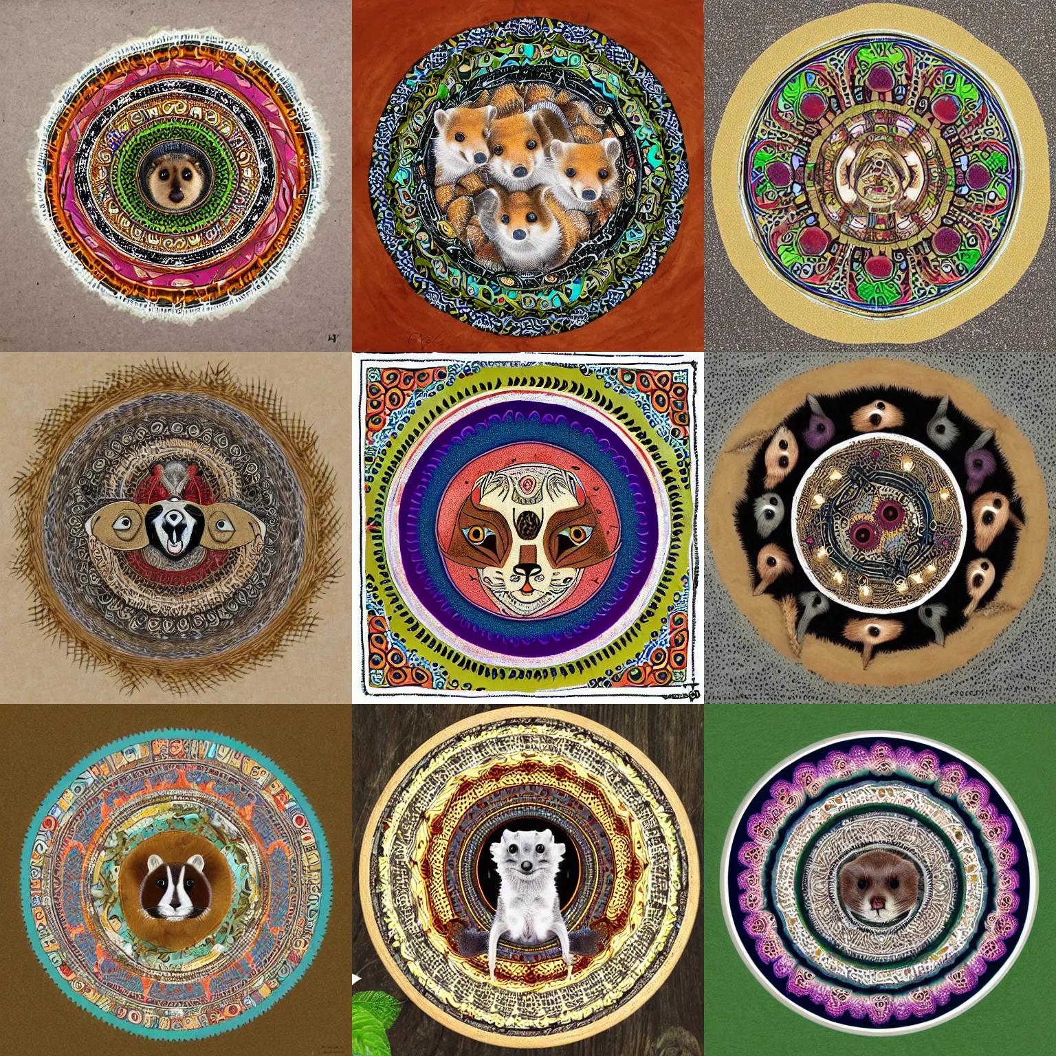 Image similar to weasel mandala