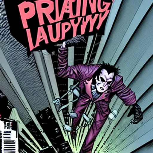 Prompt: amazing comic book art of a punk vampire hiding from the police in a dark alley, comic cover, award - winning, masterpiece, drawn by greg capullo and sean murphy and peach momoko and russell dauterman and ryan ottley