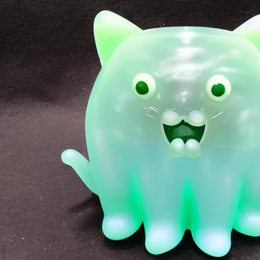 Prompt: a gelatinous jelly cat, goopy