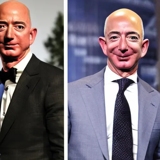 Image similar to Jeff bezos vs Superman