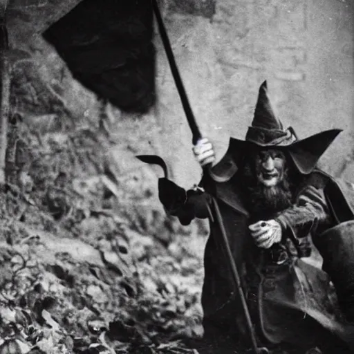 Prompt: wizards and witches in ww 2, historical photography, black and white