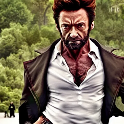 Image similar to Hugh Jackman as wolverine 4K quality