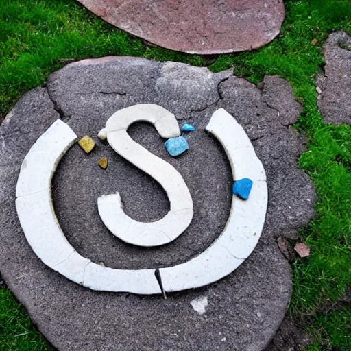 Image similar to the stones are laid out in the form of the letter s