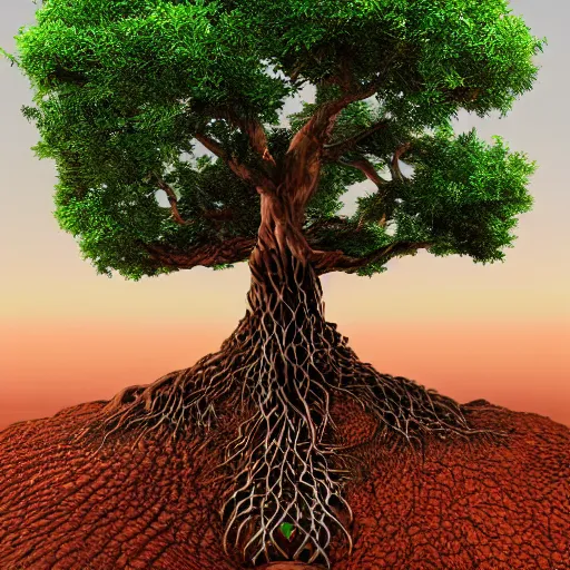 Prompt: The tree of life, top image of all time on /r/ComputerGraphics subreddit