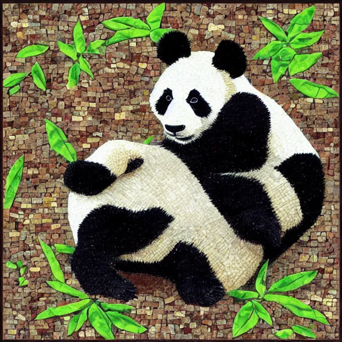 Prompt: panda mosaic