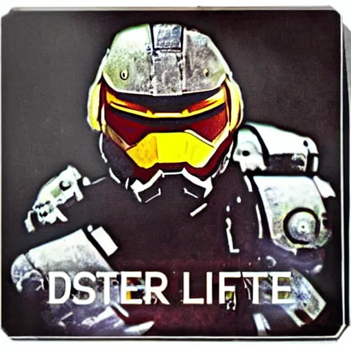 Image similar to cover to the album Die Lit with Master Chief instead