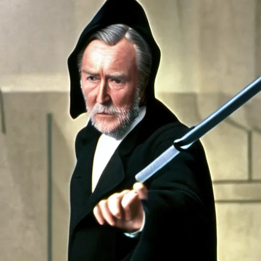 Image similar to Robert Hardy as Count Dooku from Star Wars