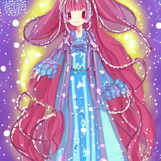 Image similar to Jellyfish Princess in the style of WLOP