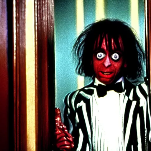 Image similar to Beetlejuice , film still from the movie The Shining