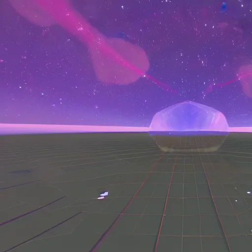 Image similar to aesthetic low-poly universe space simulation