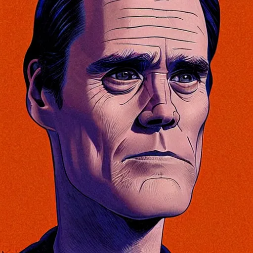 Prompt: “ jim carrey retro minimalist portrait by jean giraud, moebius starwatcher comic, sharp, smooth face, 8 k ”