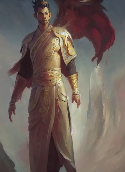 Image similar to oil painting xianxia hero, by greg rutkowski, artstation