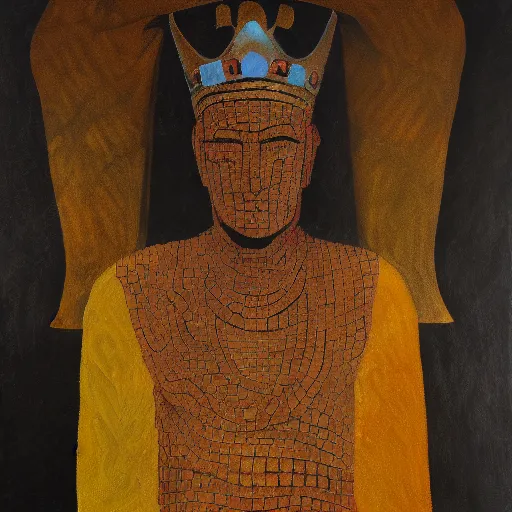 Image similar to my name is ozymandias, king of kings, oil on canvas, 4k, high quality