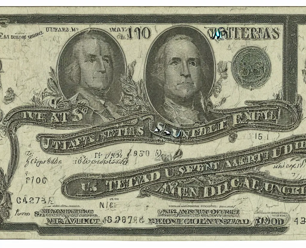 Prompt: rectangular u. s. currency note engraving plate